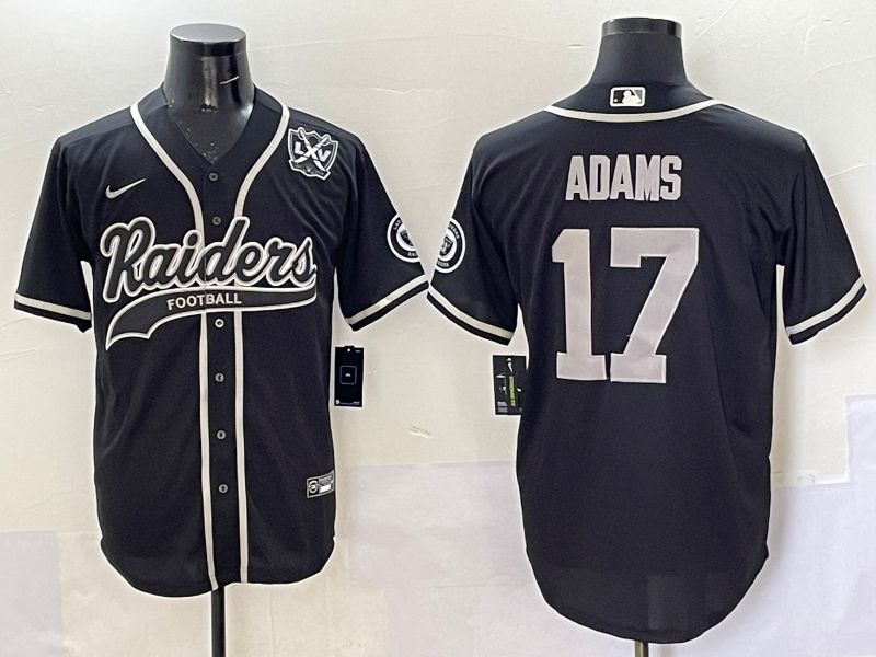 Men 2025 Oakland Raiders #17 Adams Black Joint Name Nike Limited NFL Jersey style 6